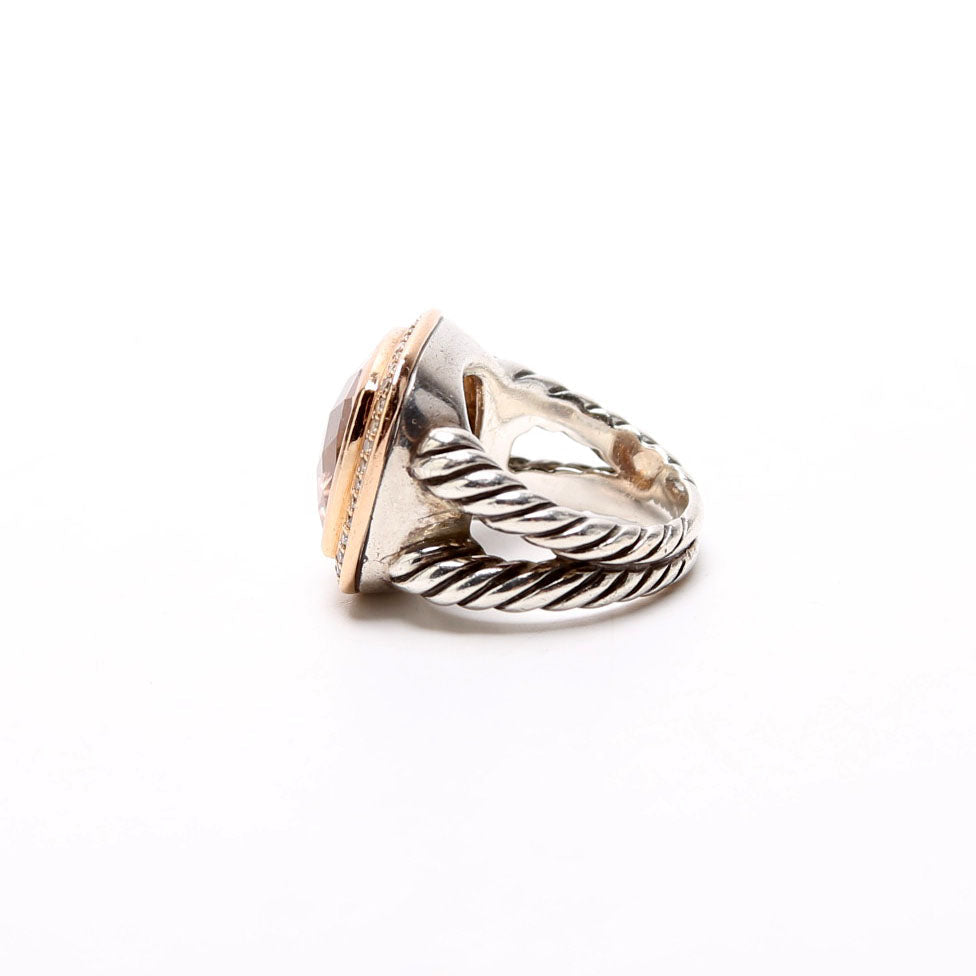 Albion 14MM Ring Morganite/925/750 Size 7 Pink