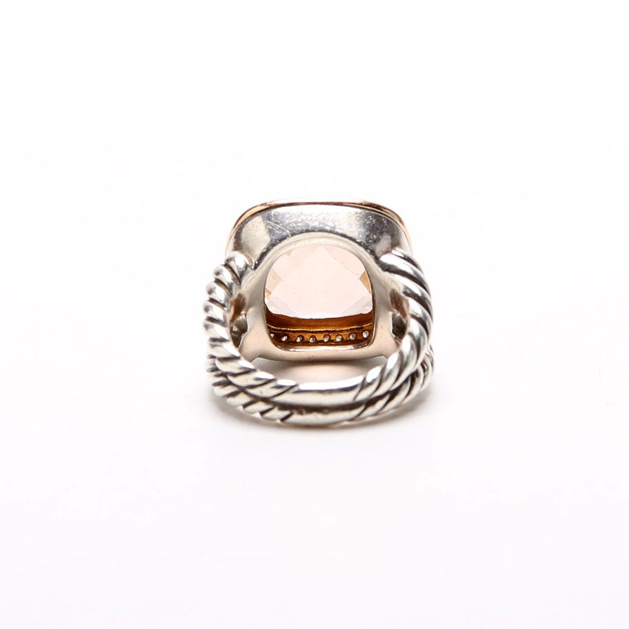 Albion 14MM Ring Morganite/925/750 Size 7 Pink