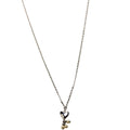 Pearl Drop Heart Pendant Necklace Silver/Pearl