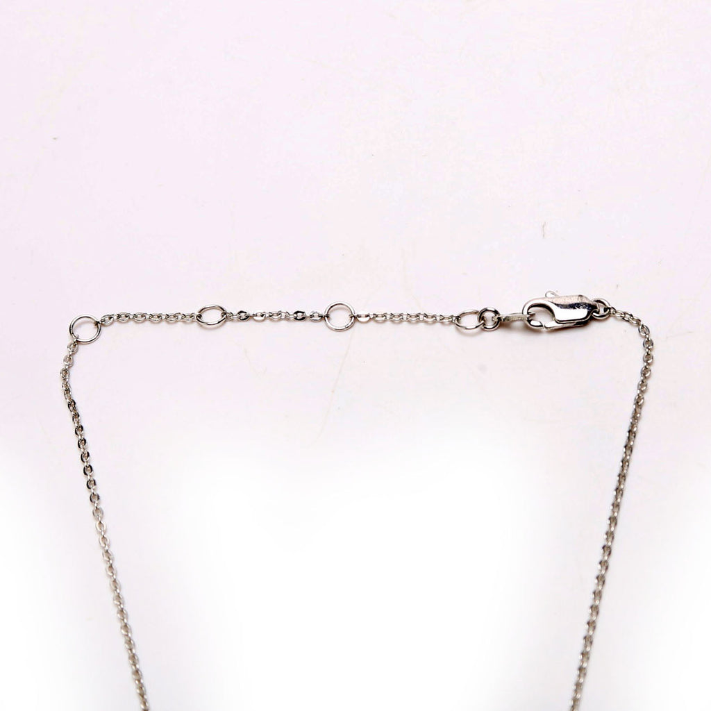 Pearl Drop Heart Pendant Necklace Silver/Pearl