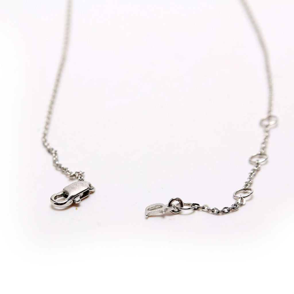 Pearl Drop Heart Pendant Necklace Silver/Pearl