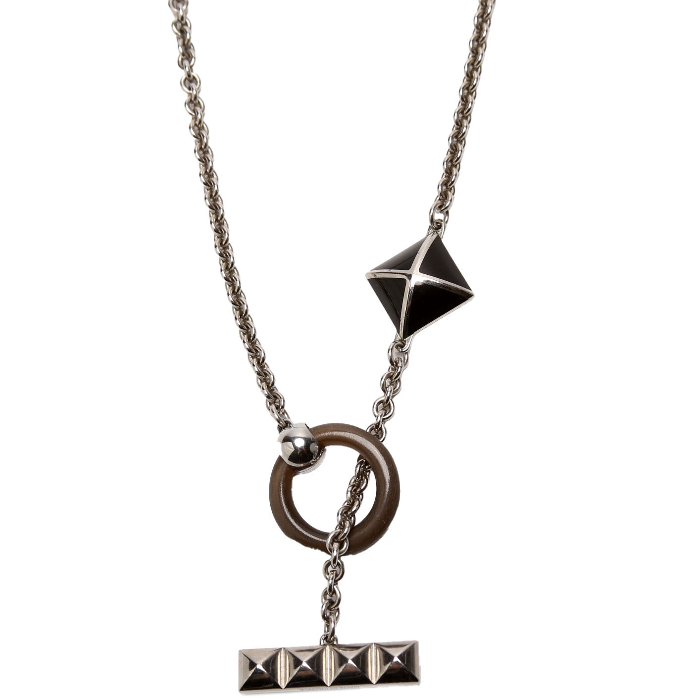 Medor XO Pendant Necklace Silver/Black