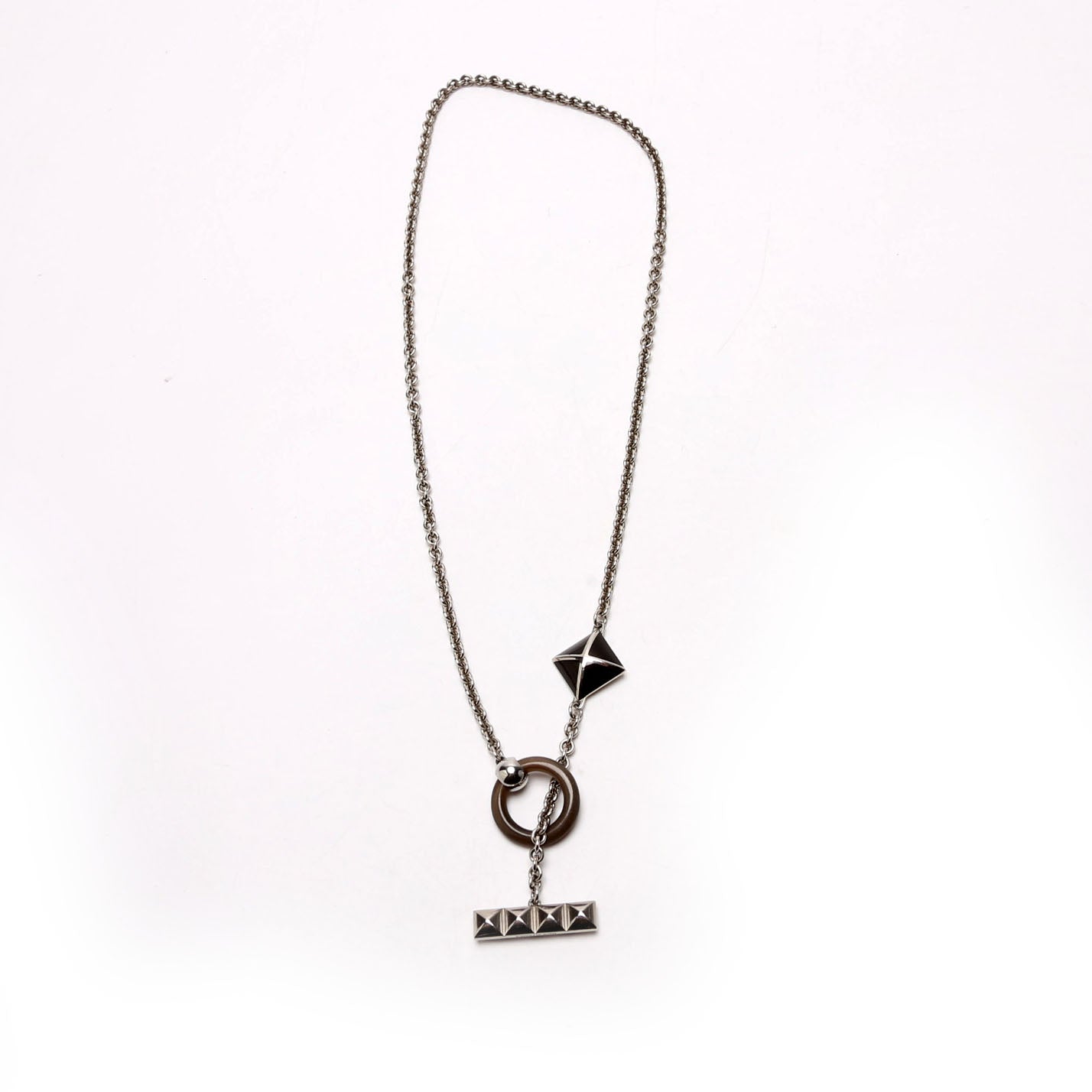 Medor XO Pendant Necklace Silver/Black