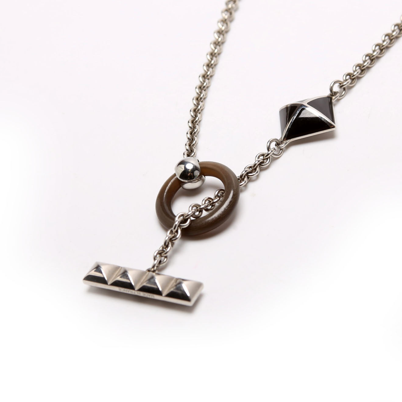 Medor XO Pendant Necklace Silver/Black