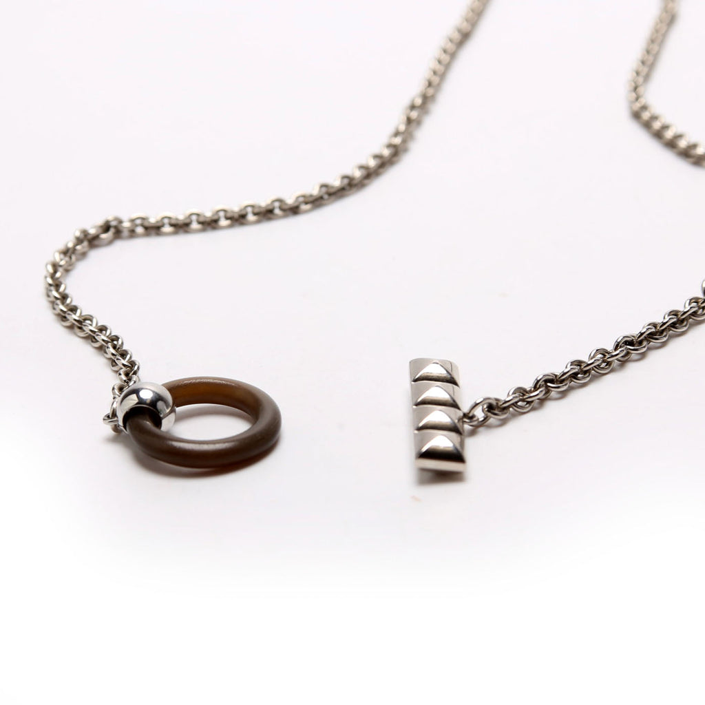 Medor XO Pendant Necklace Silver/Black