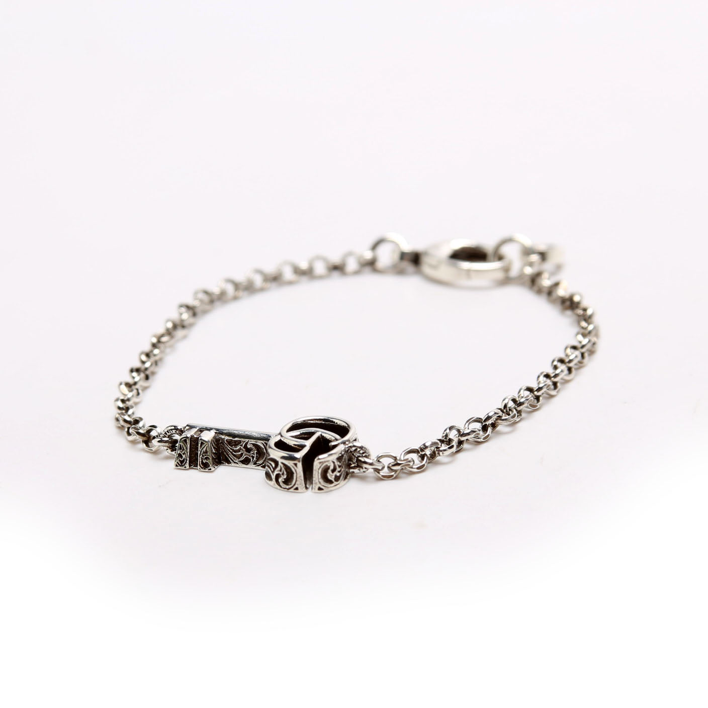 GG Marmont Key Charm Aged Bracelet 925