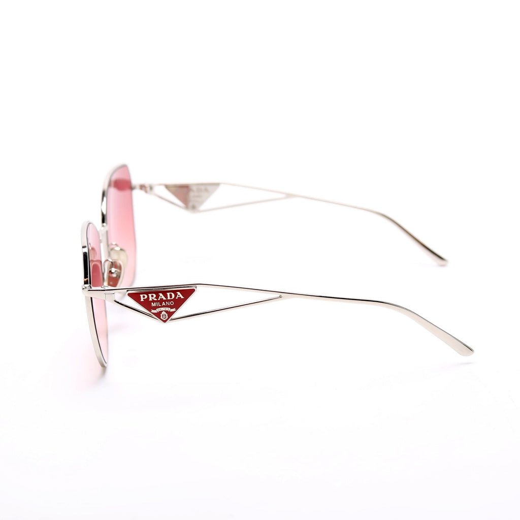 SPR57Y Geometric Sunglasses Silver/Pink