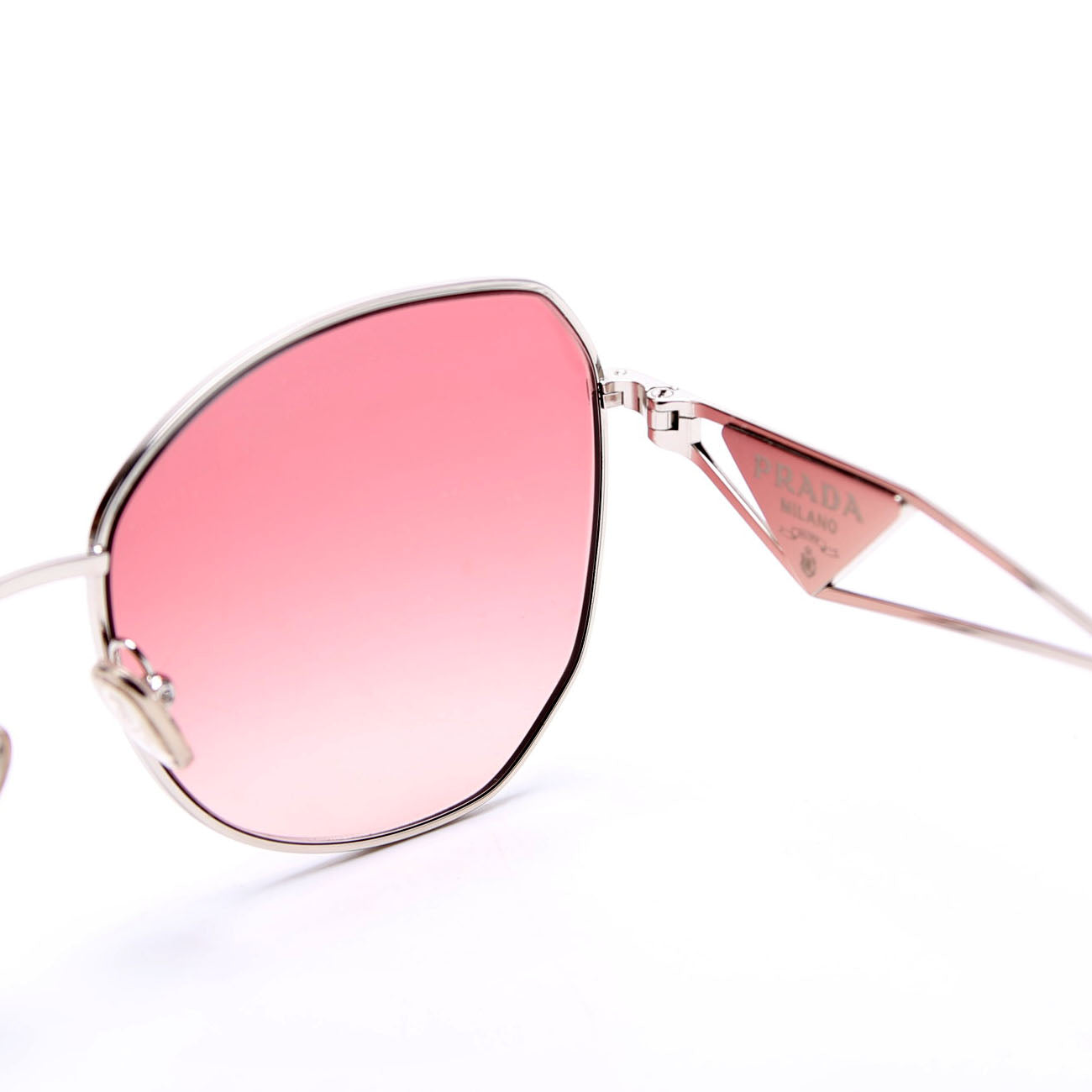 SPR57Y Geometric Sunglasses Silver/Pink