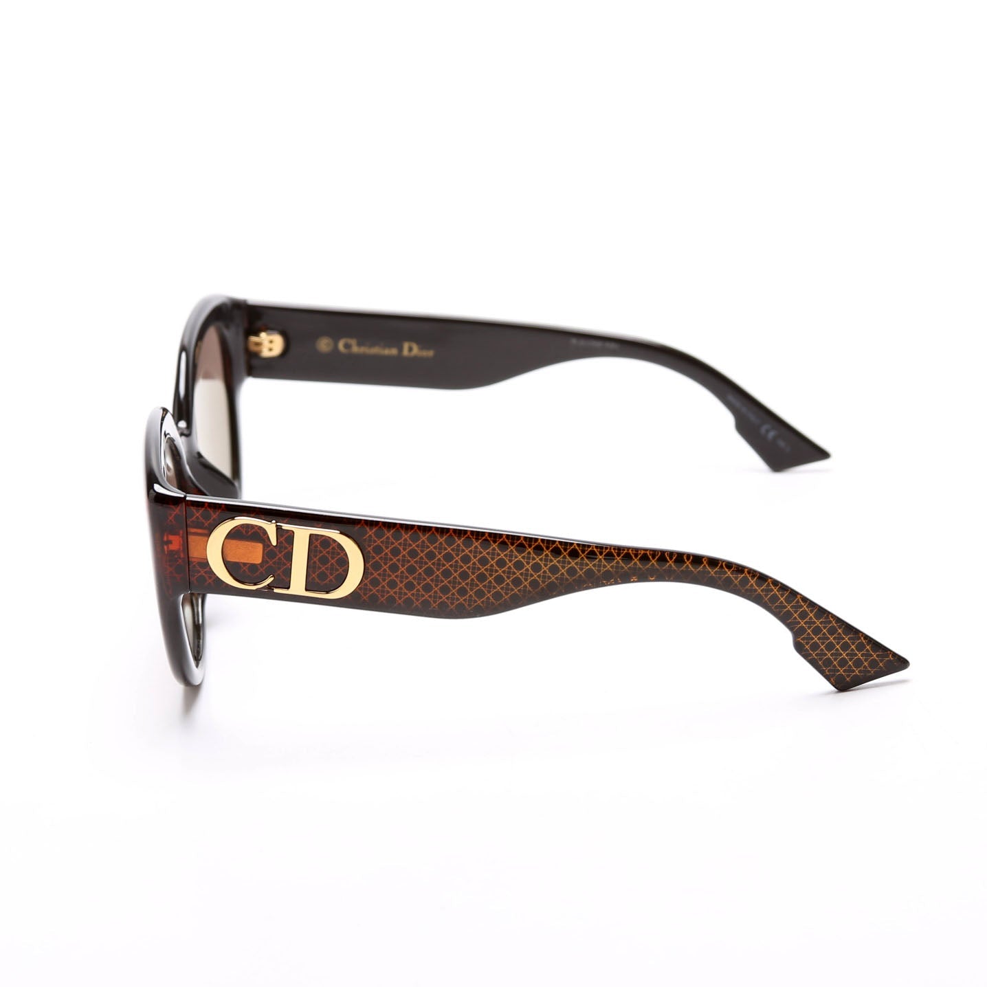 DCB2B Ddiorf Cat Eye Polarized Sunglasses Brown/Black