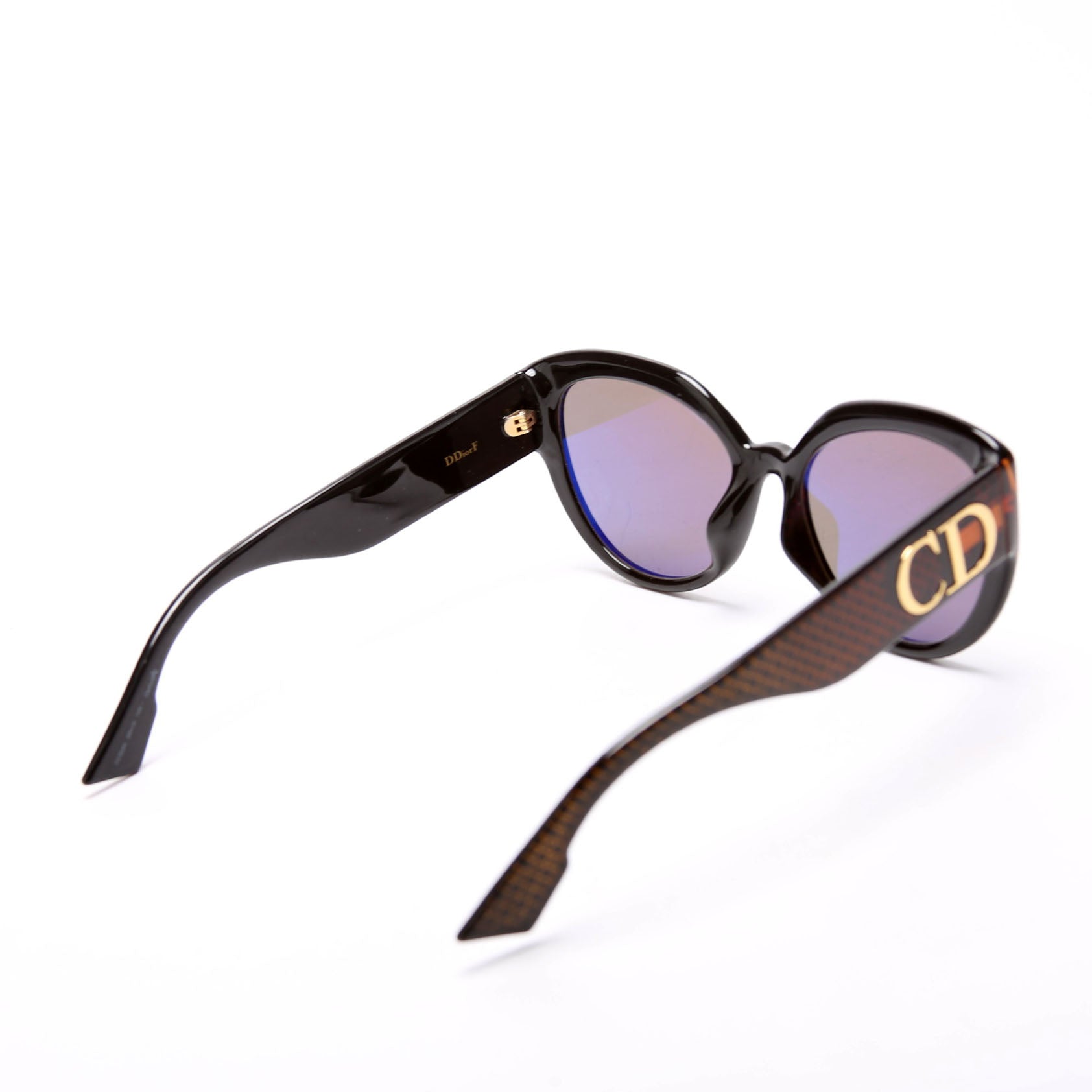 DCB2B Ddiorf Cat Eye Polarized Sunglasses Brown/Black