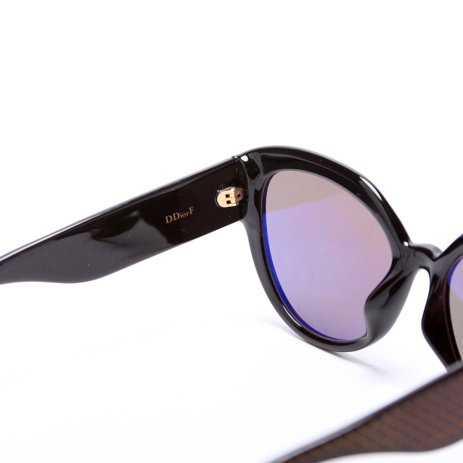 DCB2B Ddiorf Cat Eye Polarized Sunglasses Brown/Black