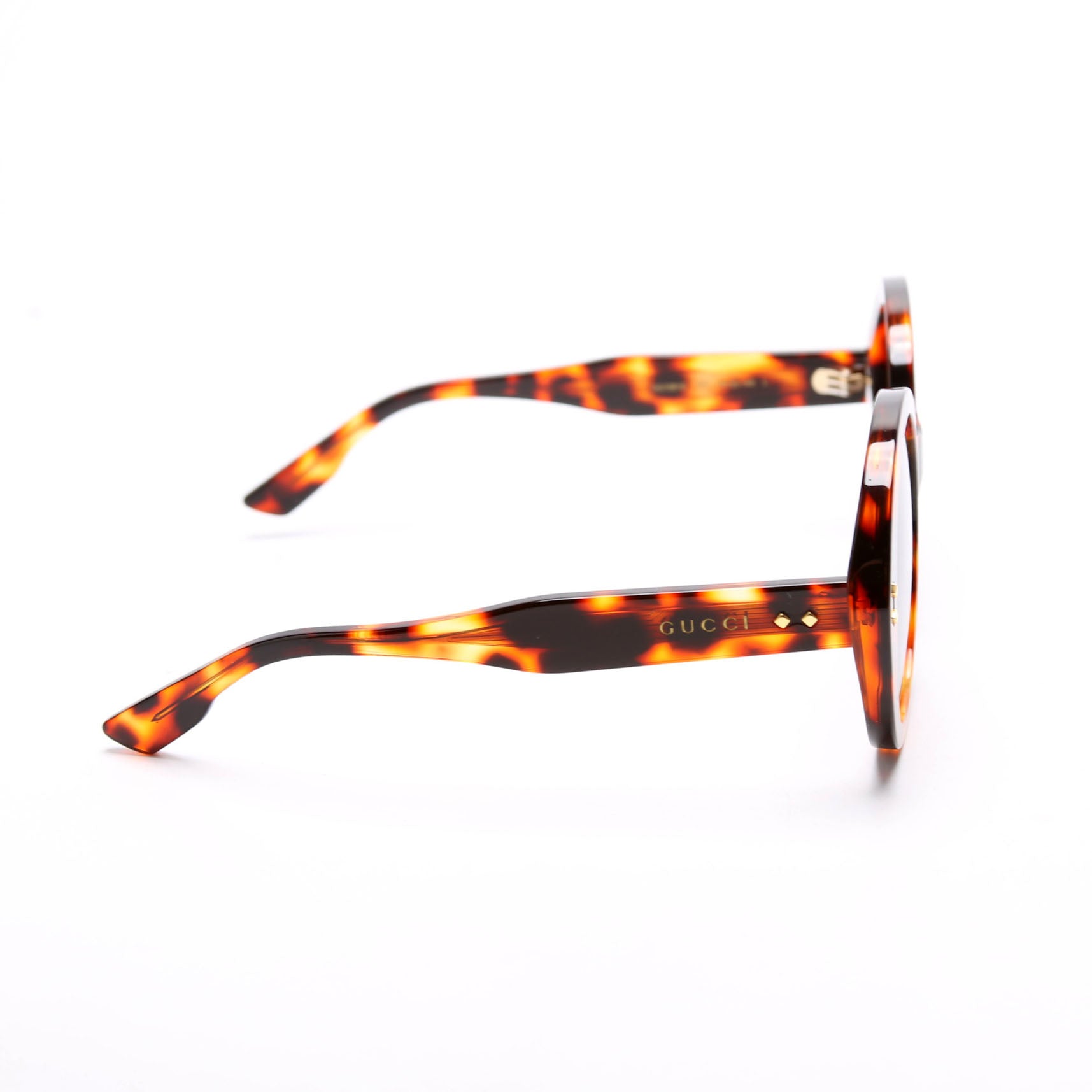 GG1081S Round Acetate Sunglasses Brown