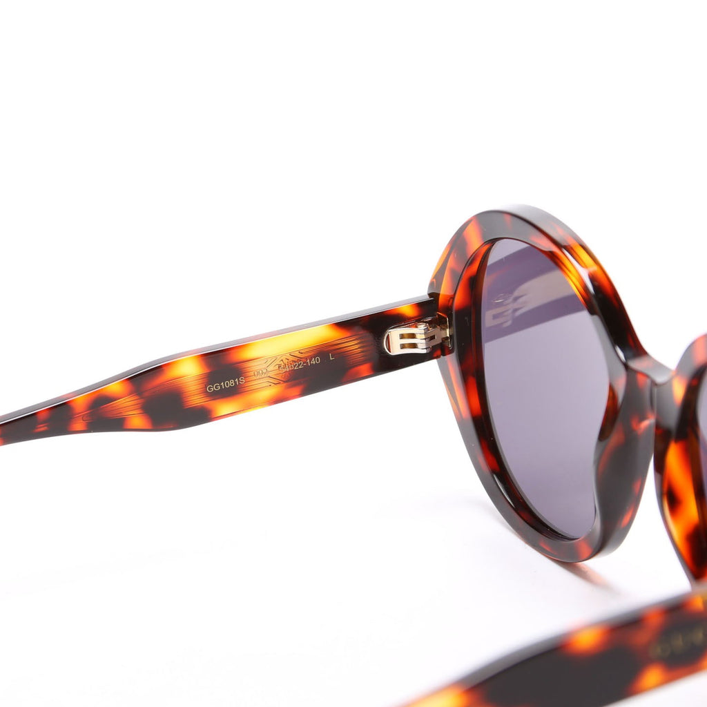 GG1081S Round Acetate Sunglasses Brown