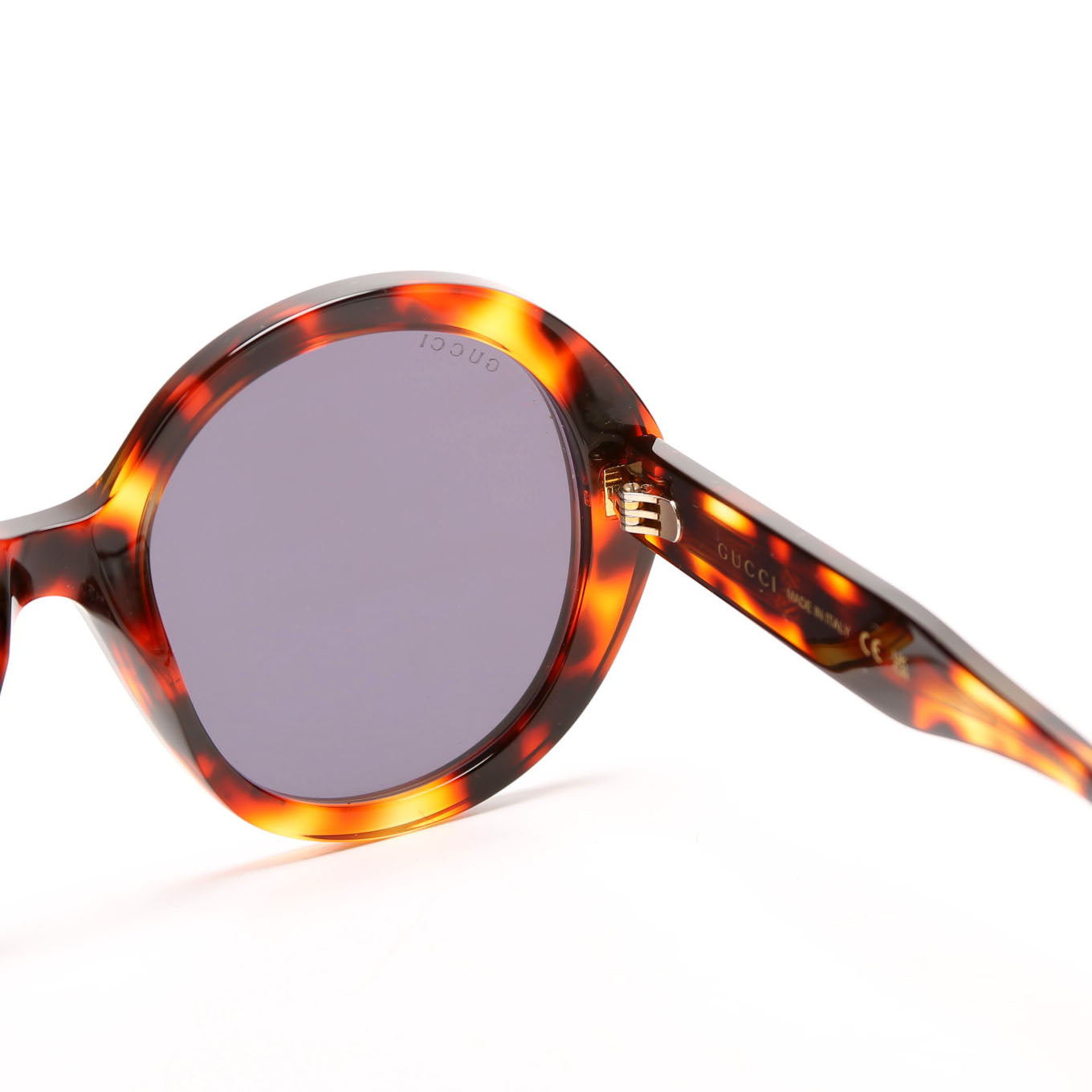 GG1081S Round Acetate Sunglasses Brown