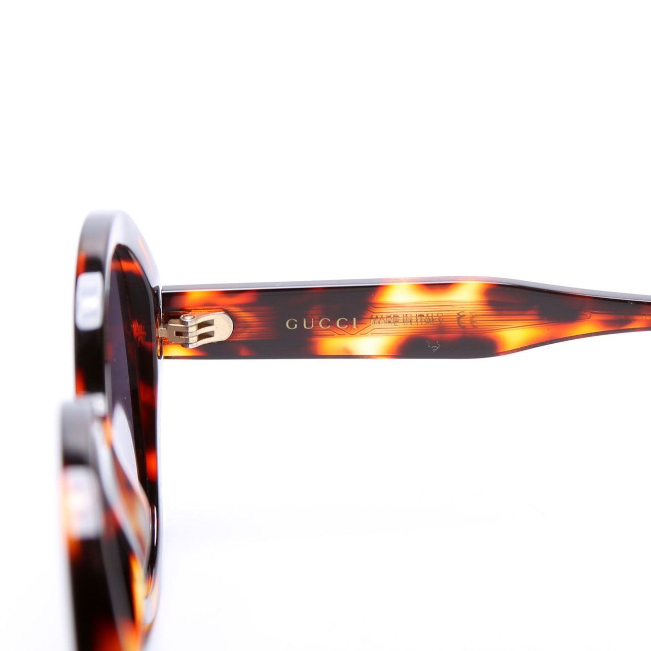 GG1081S Round Acetate Sunglasses Brown