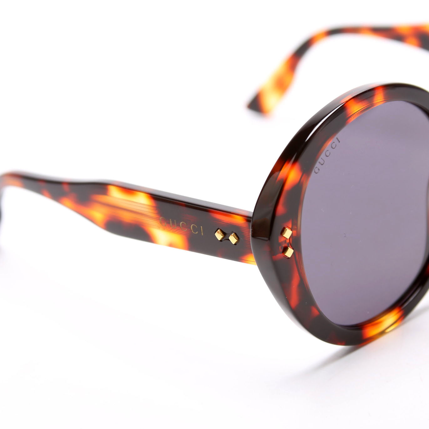 GG1081S Round Acetate Sunglasses Brown