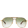 GG1220S Aviator Logo Sunglasses Gold/Black