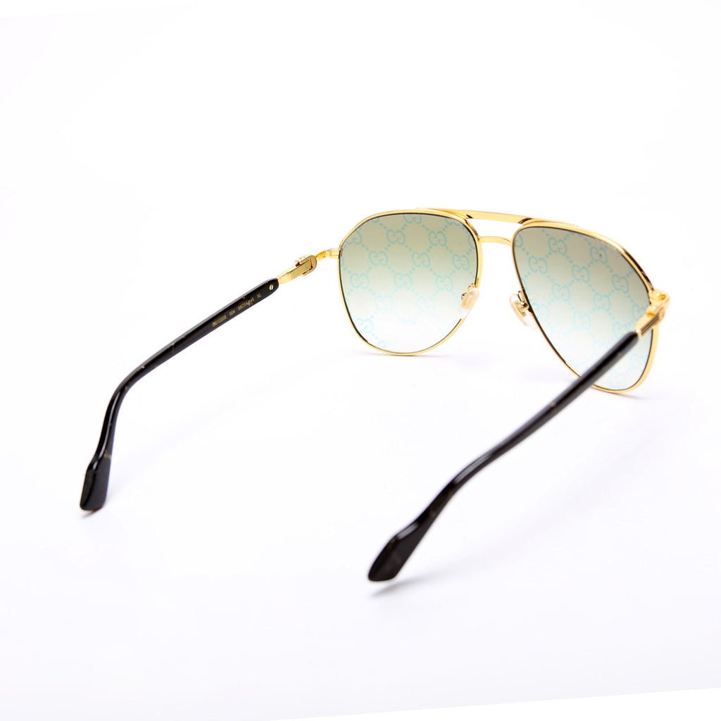 GG1220S Aviator Logo Sunglasses Gold/Black