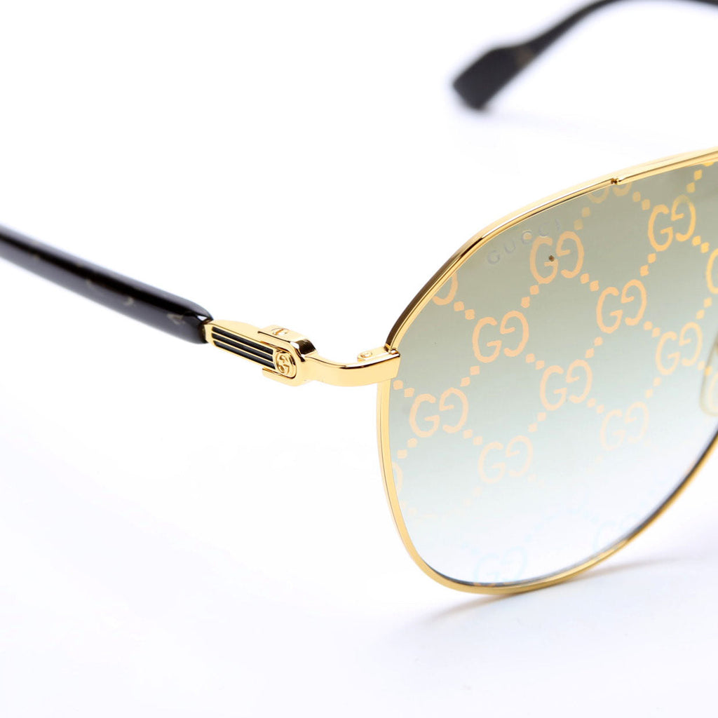 GG1220S Aviator Logo Sunglasses Gold/Black