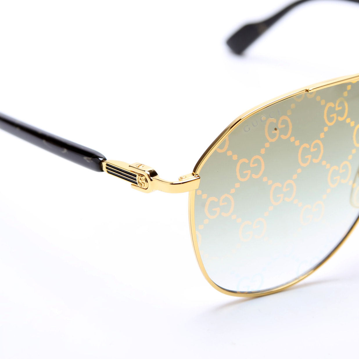 GG1220S Aviator Logo Sunglasses Gold/Black