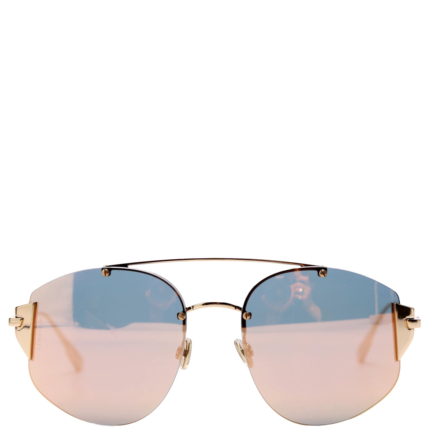 J5G0J Diorstronger Mirror Sunglasses Gold