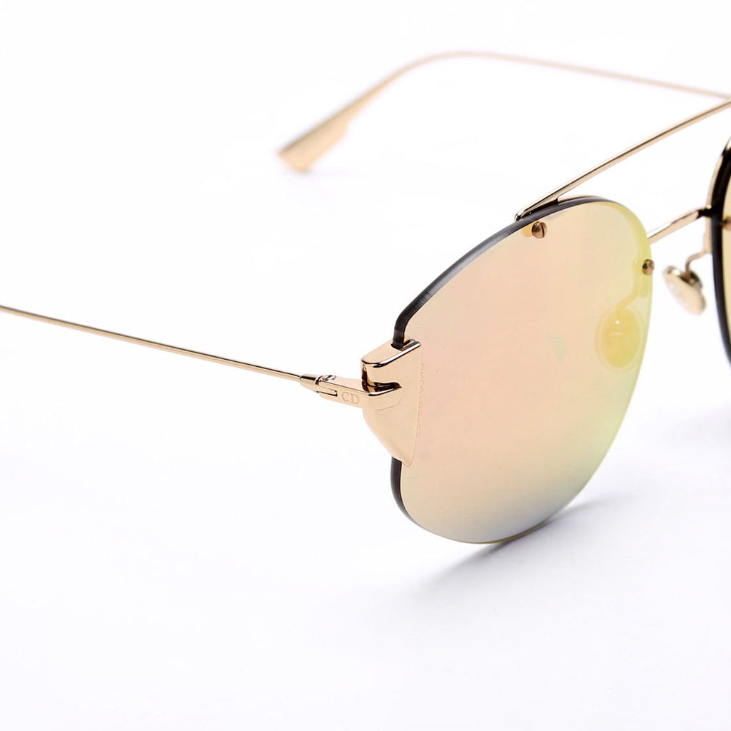 J5G0J Diorstronger Mirror Sunglasses Gold
