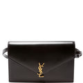 SAINT LAURENT 785281 Cassandre Envelope Belt Bag Calfskin Black