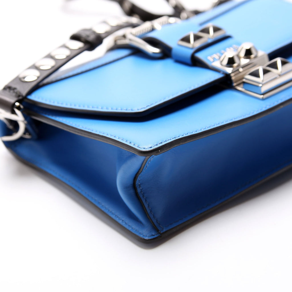 City Studded Crossbody Calfskin Blue