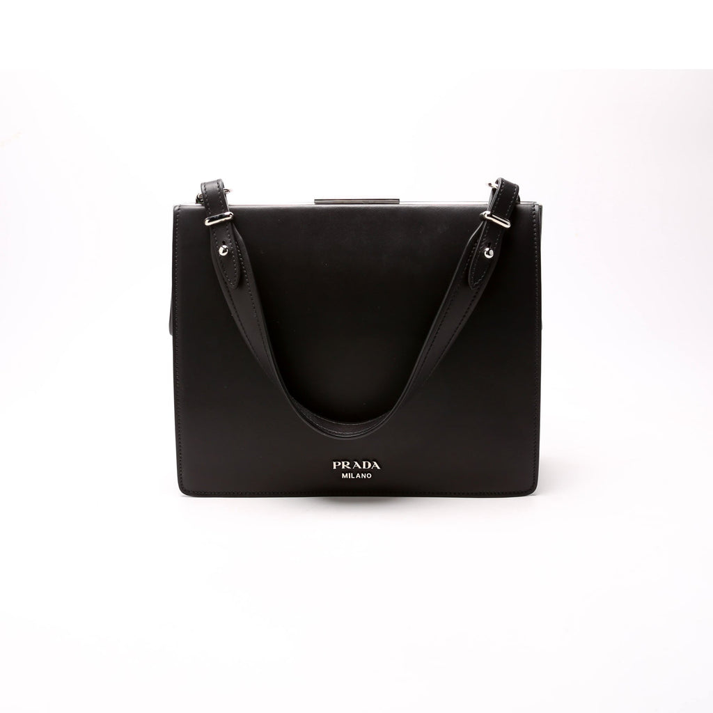 City Calfskin Palm Tree Print Frame Bag