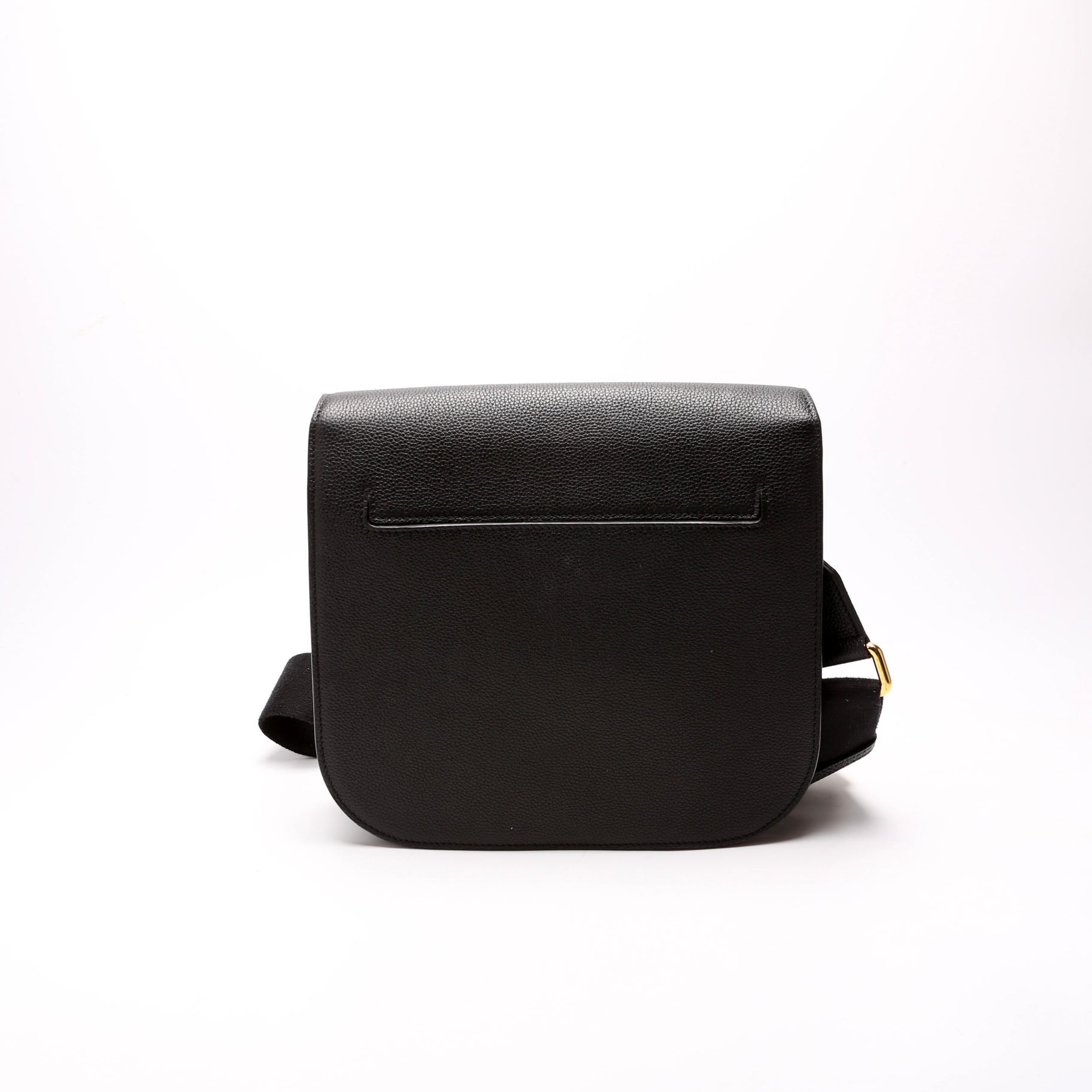 T Clasp Tara Crossbody Grained Calfskin Black