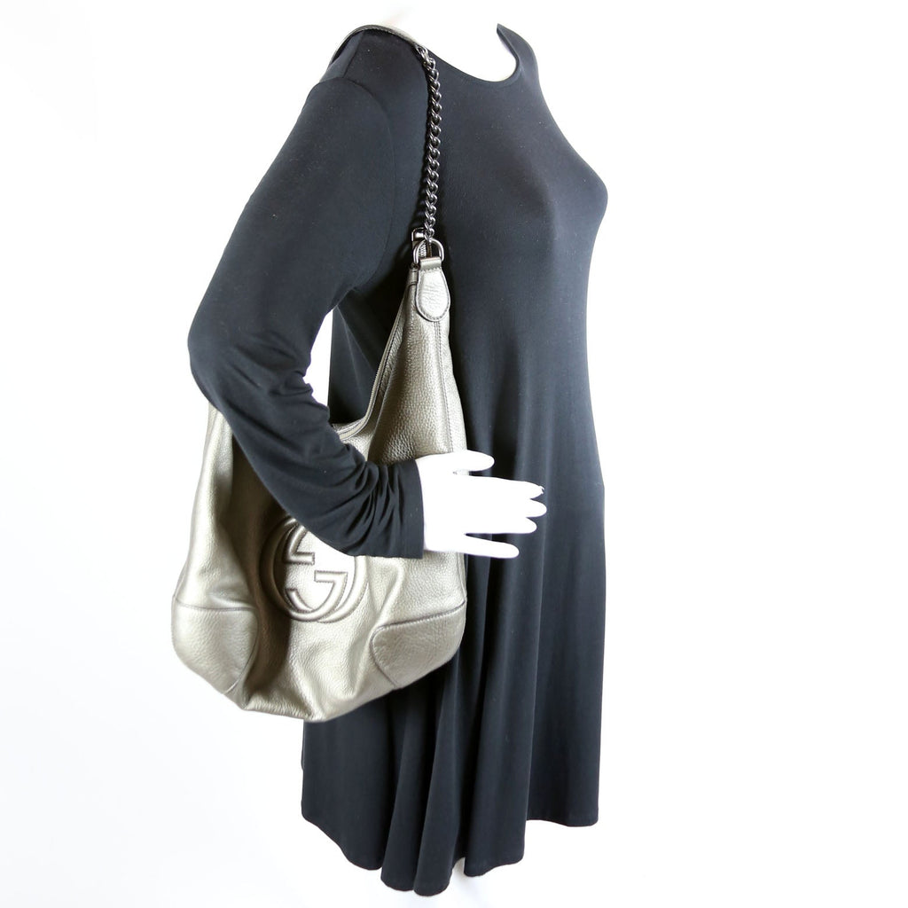326706 Soho Chain Hobo Silver