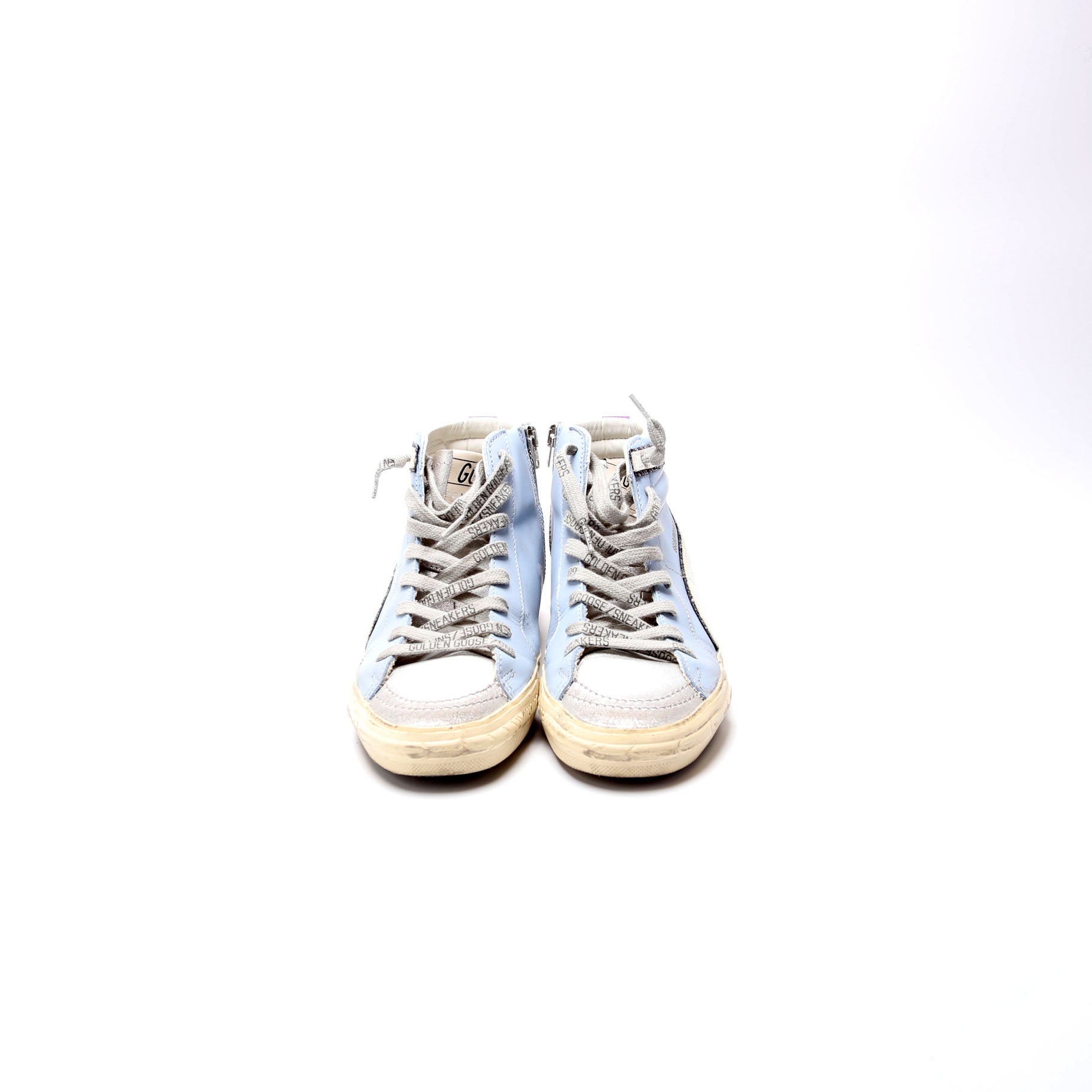 Slide Sneakers Size 37 Blue/Silver