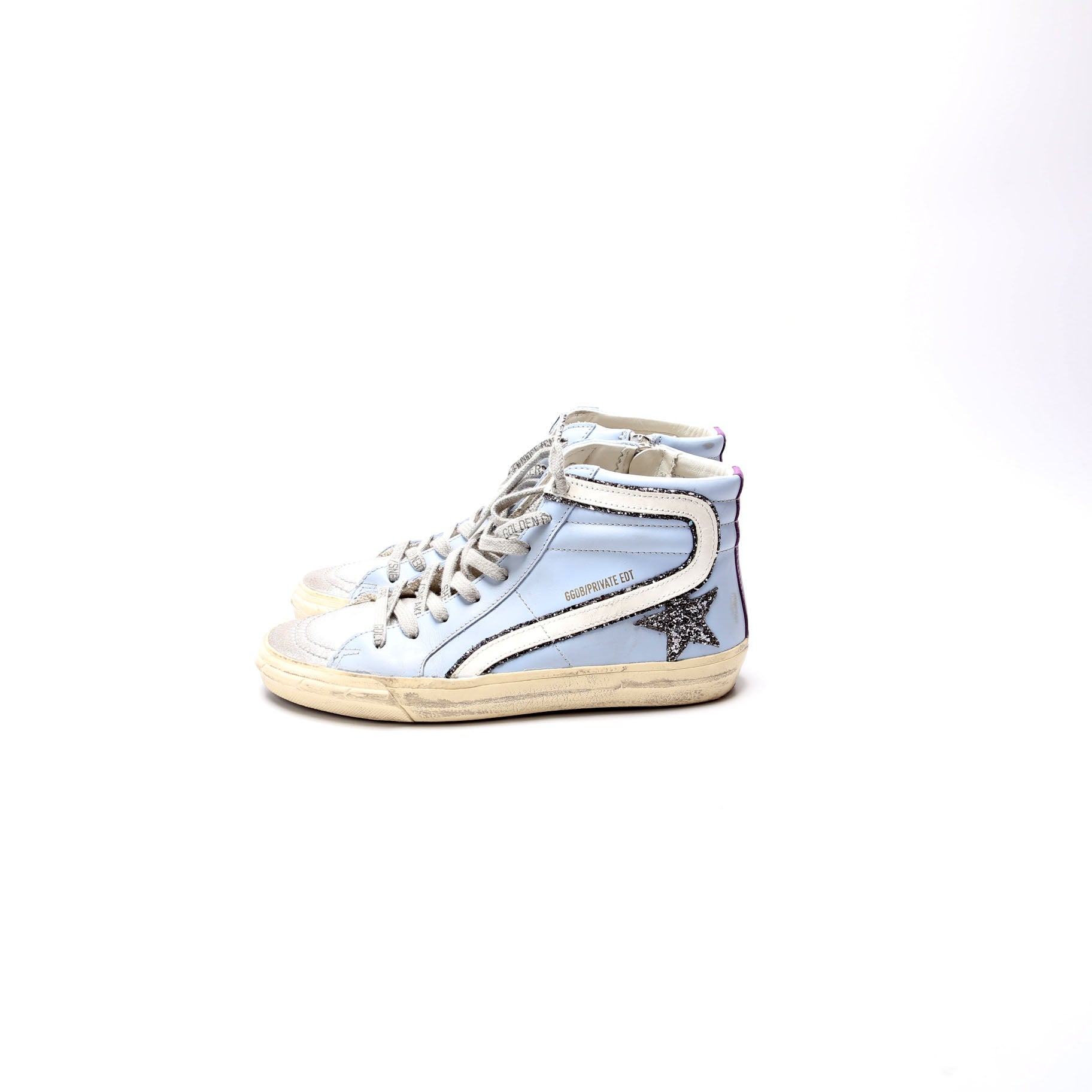 Slide Sneakers Size 37 Blue/Silver