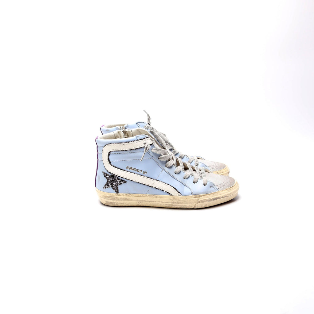 Slide Sneakers Size 37 Blue/Silver