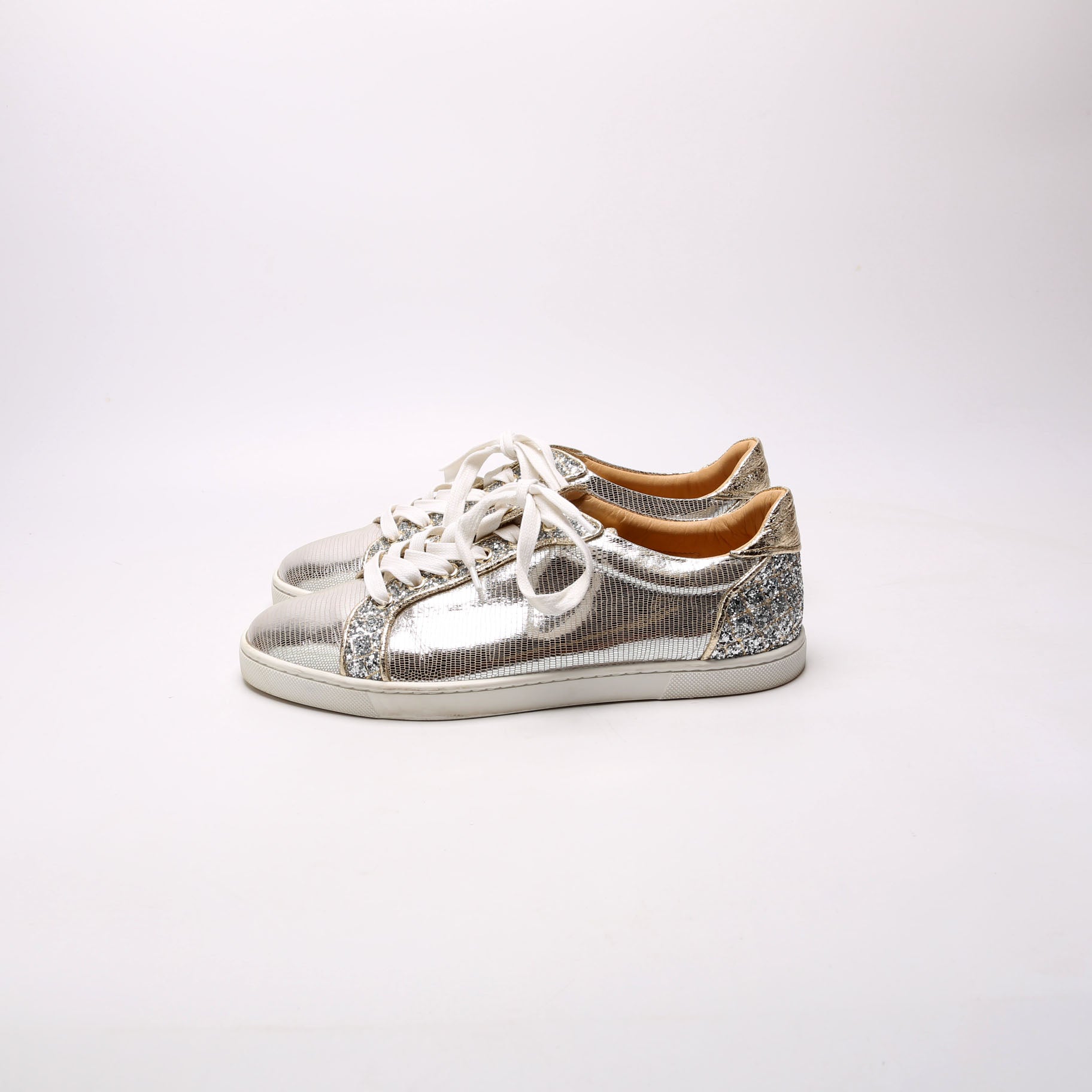 Seva Flat Sneakers Size 39 Gold/Silver