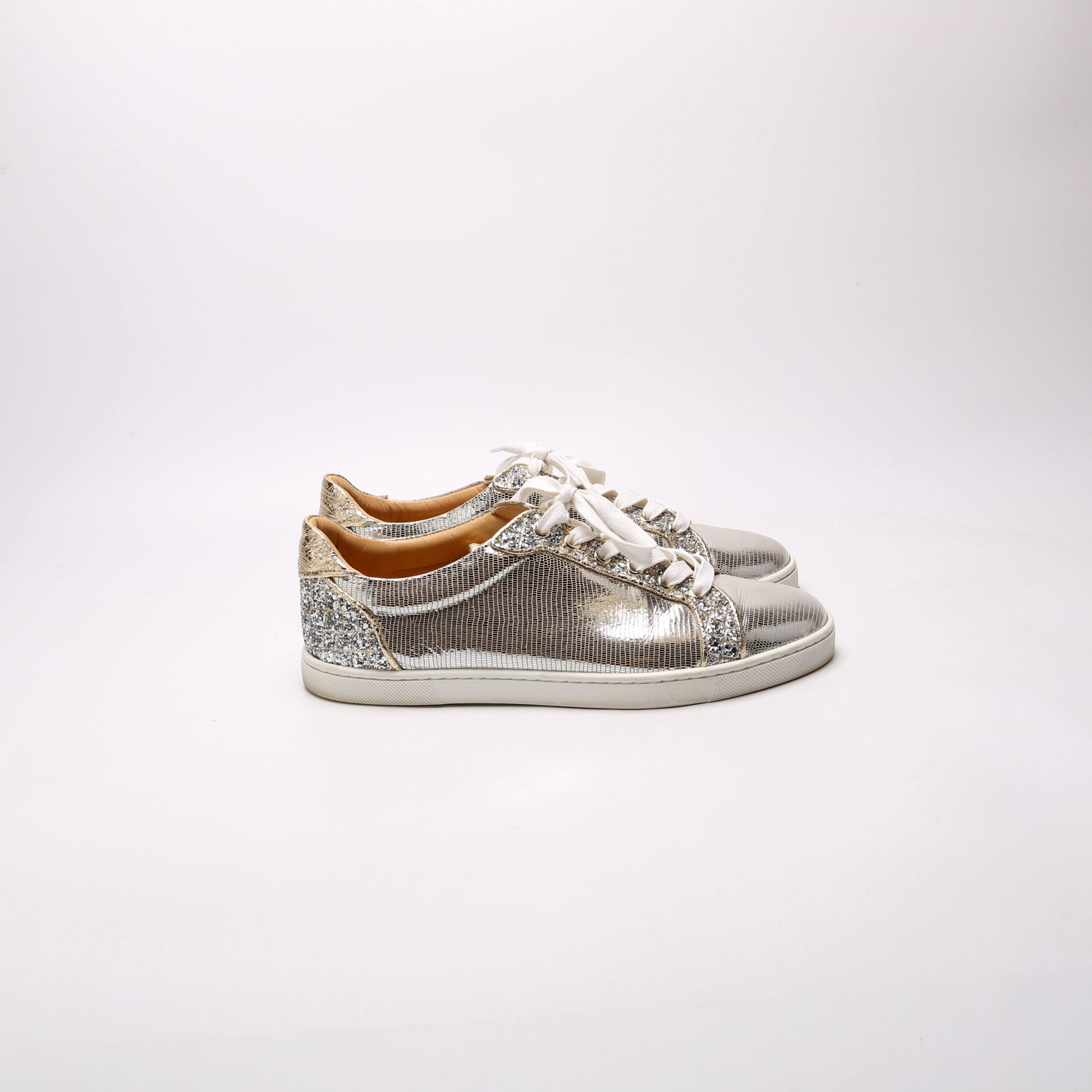 Seva Flat Sneakers Size 39 Gold/Silver