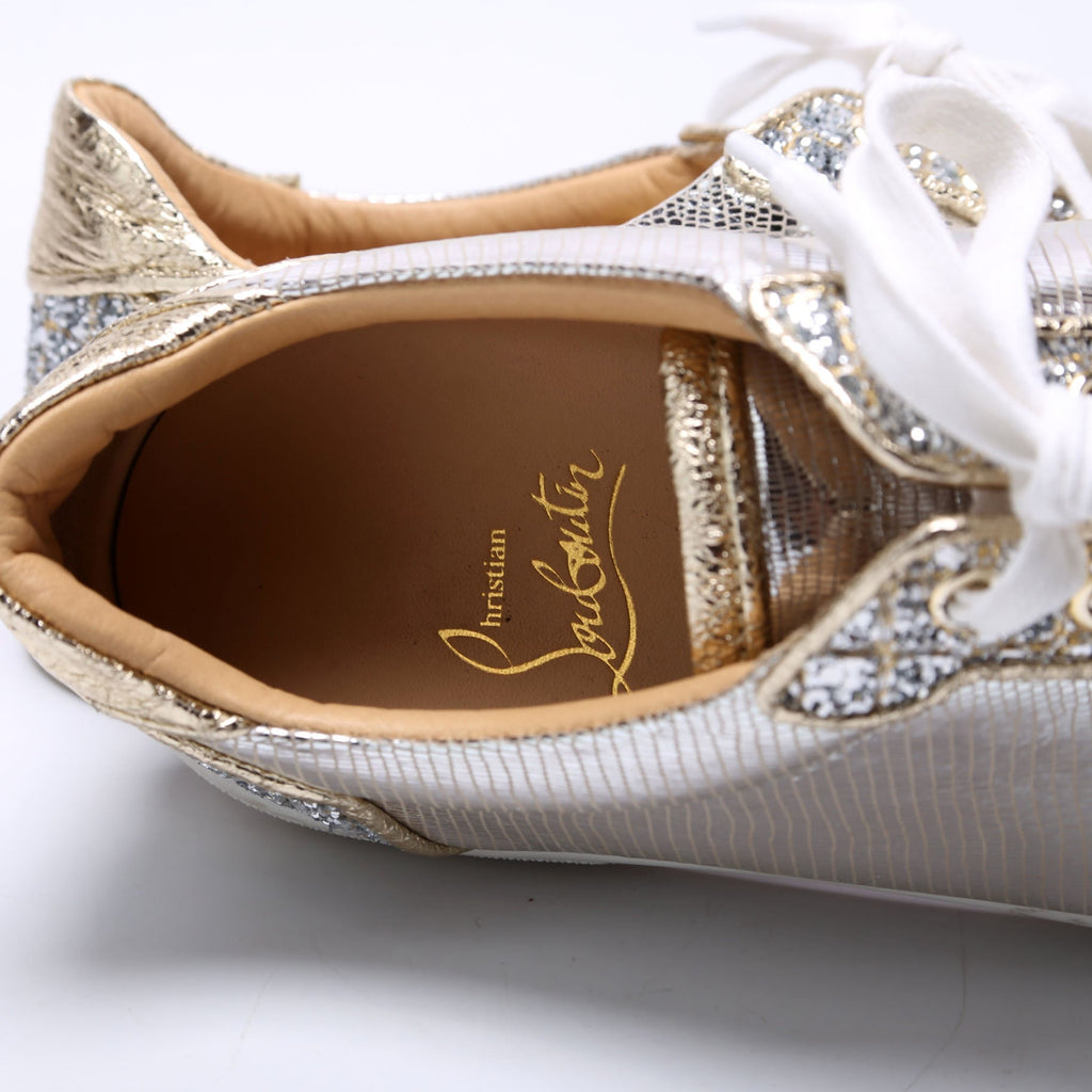Seva Flat Sneakers Size 39 Gold/Silver