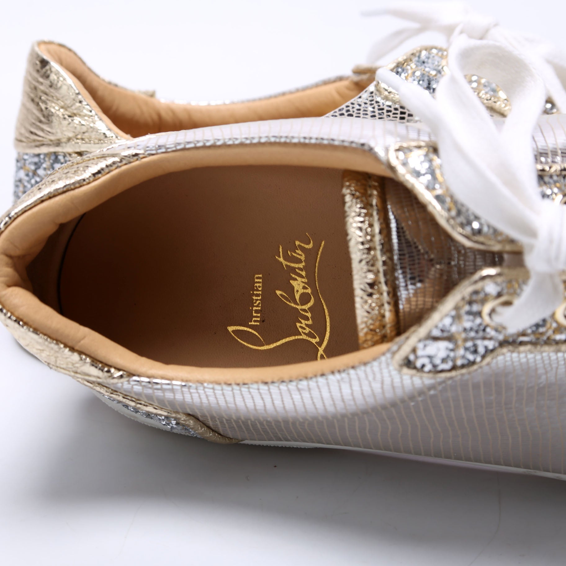 Seva Flat Sneakers Size 39 Gold/Silver