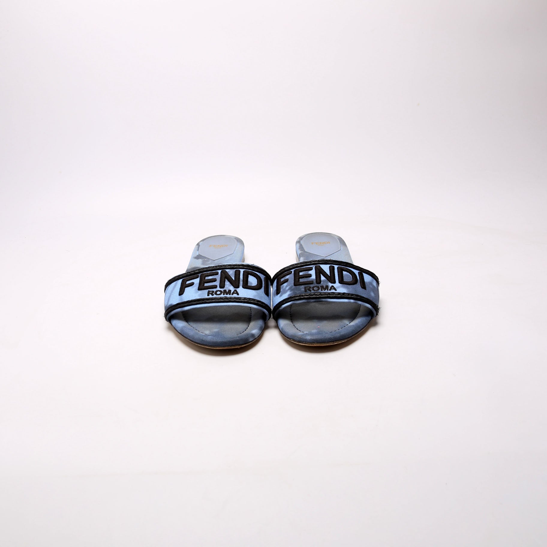 Roma Floral Logo Canvas Slides Size 40 Blue/Black