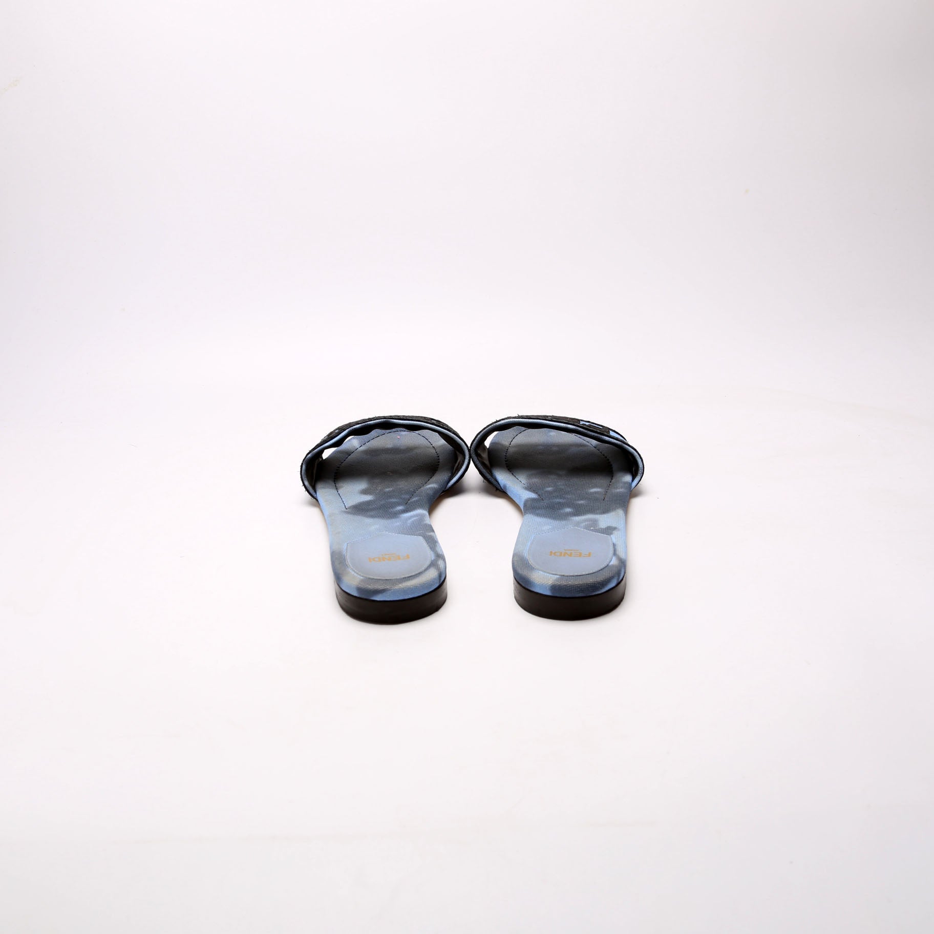 Roma Floral Logo Canvas Slides Size 40 Blue/Black
