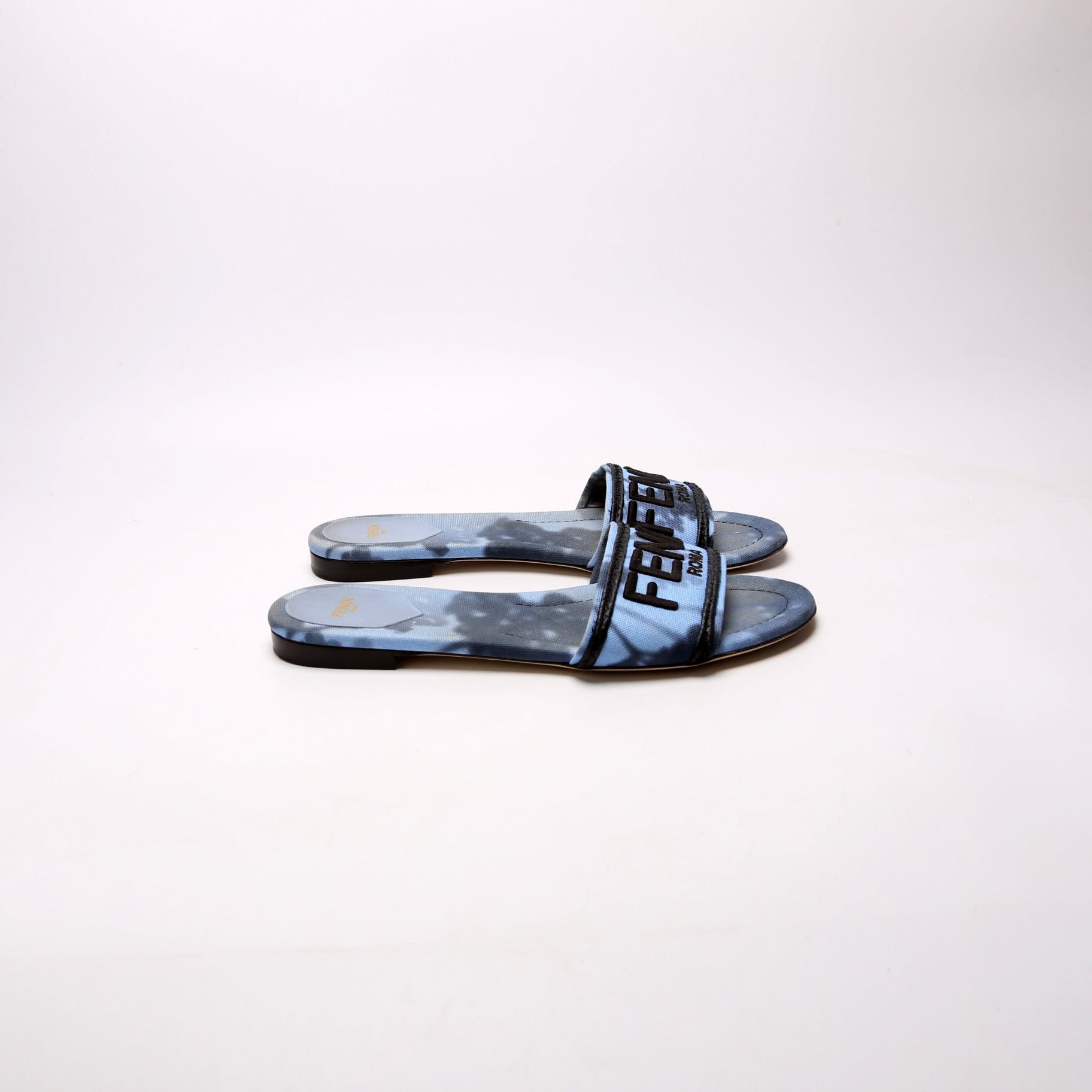 Roma Floral Logo Canvas Slides Size 40 Blue/Black
