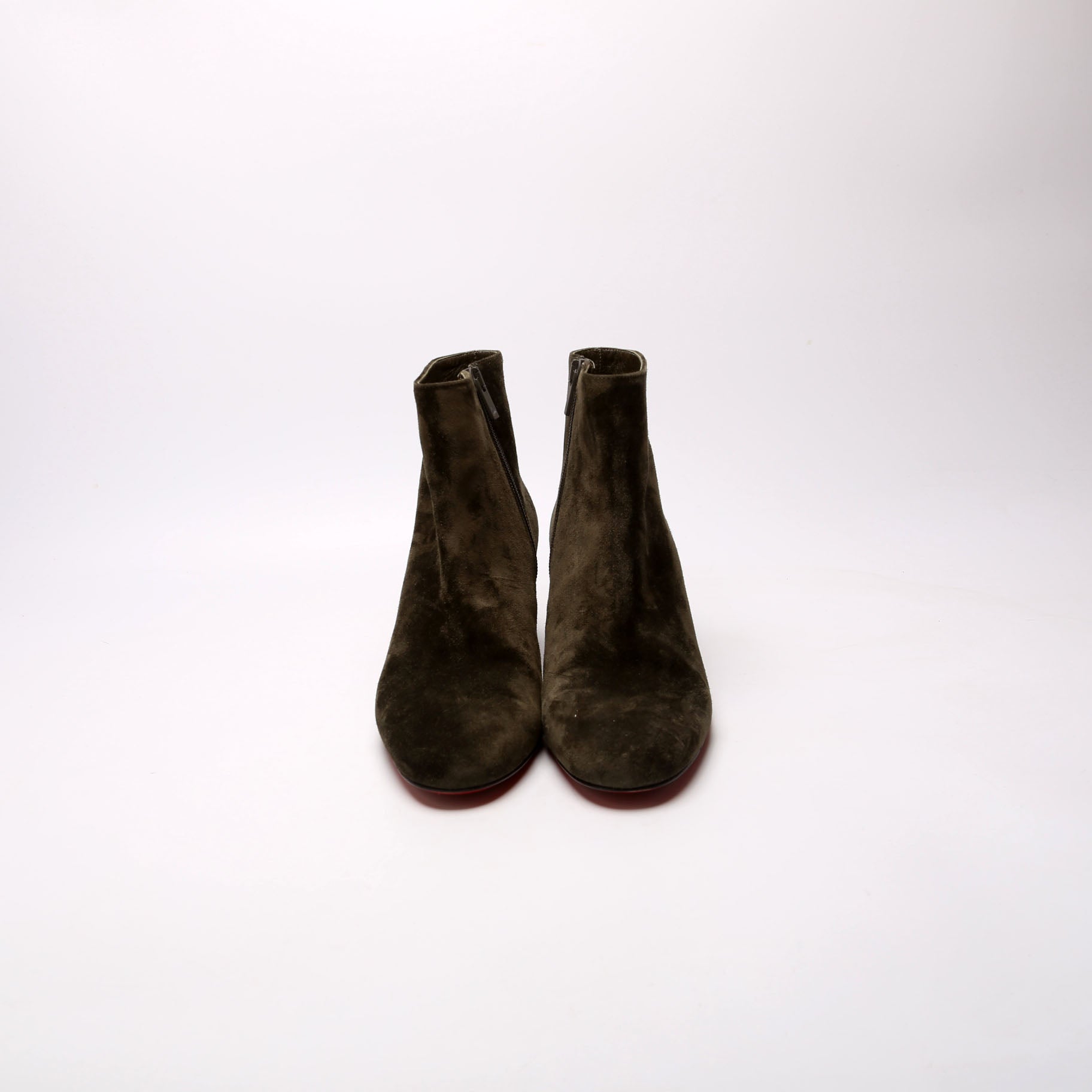 Turela 55MM Suede Ankle Boots Size 38 Green