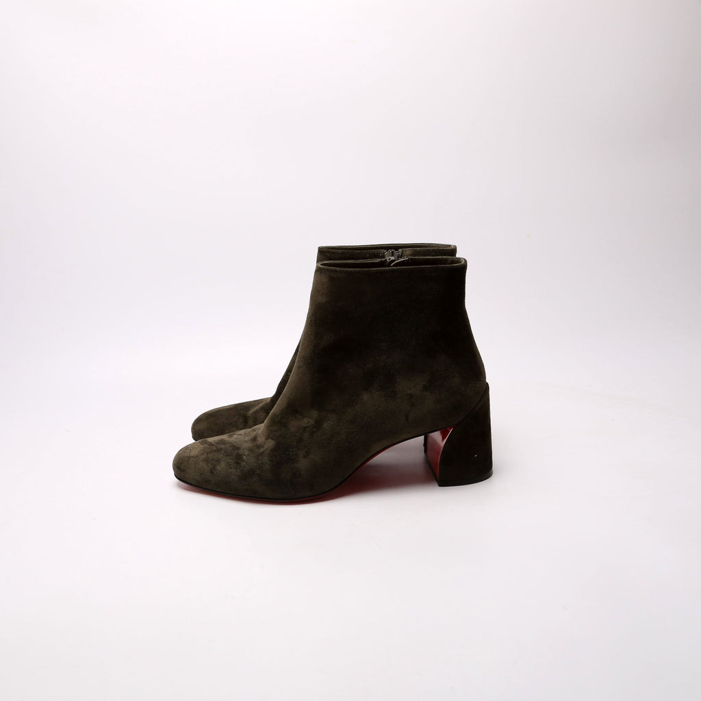 Turela 55MM Suede Ankle Boots Size 38 Green