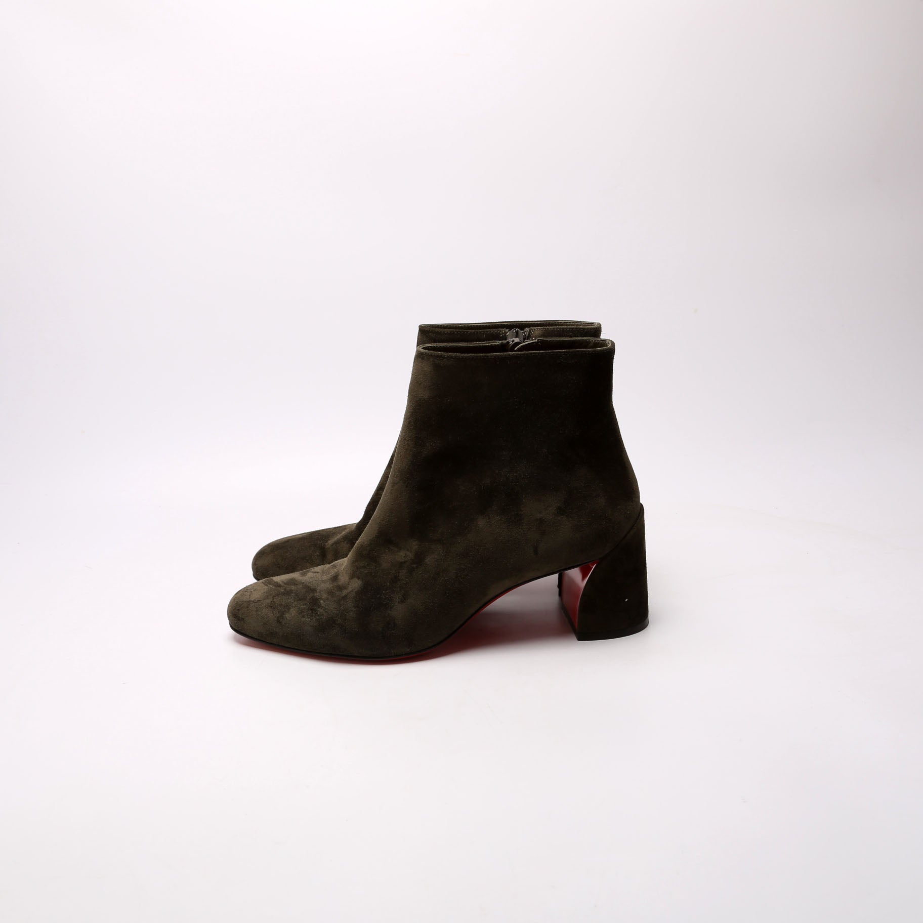 Turela 55MM Suede Ankle Boots Size 38 Green