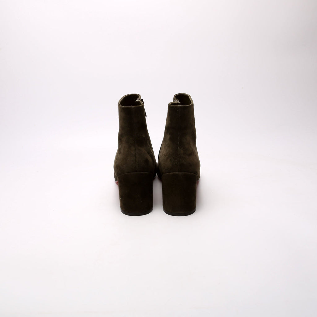 Turela 55MM Suede Ankle Boots Size 38 Green