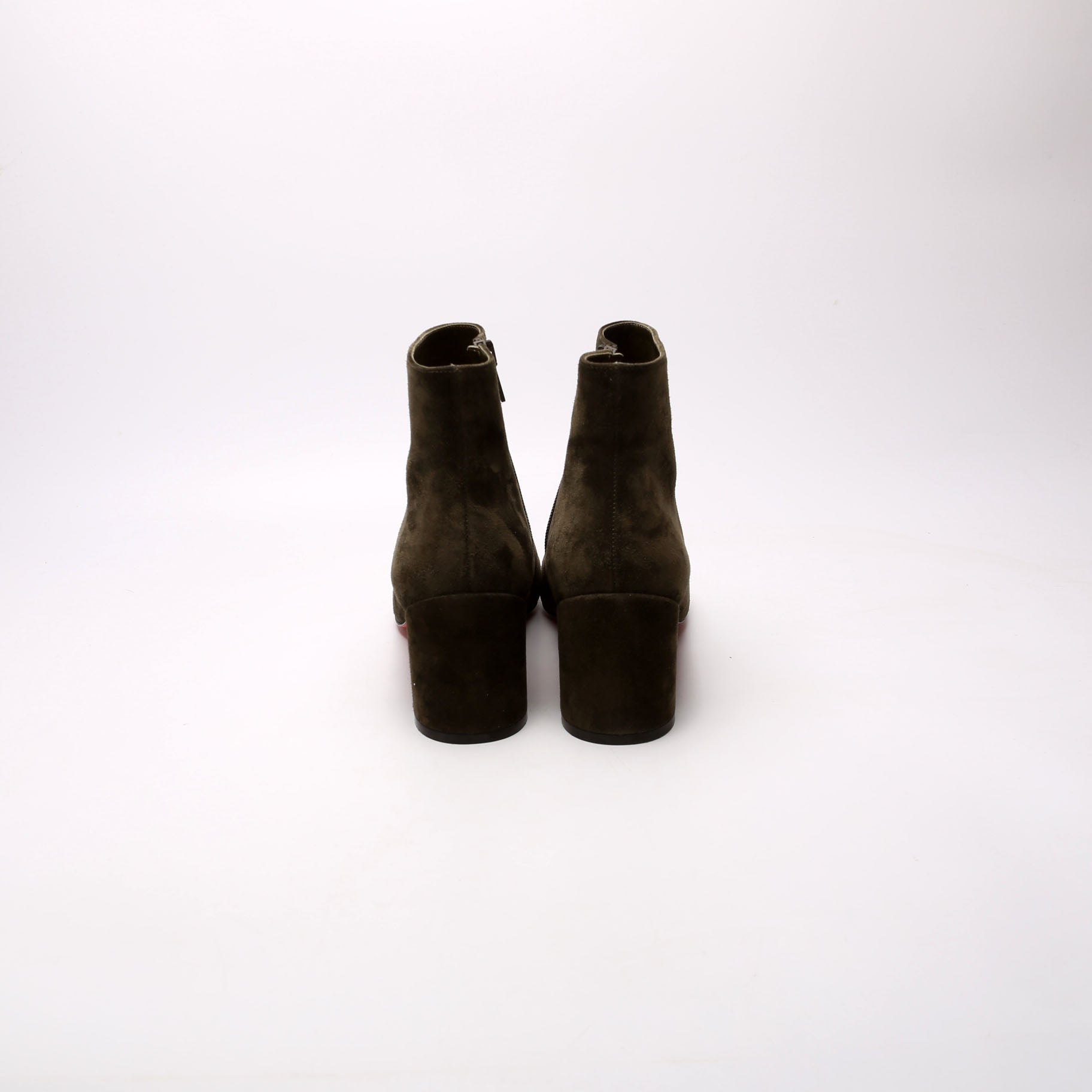 Turela 55MM Suede Ankle Boots Size 38 Green