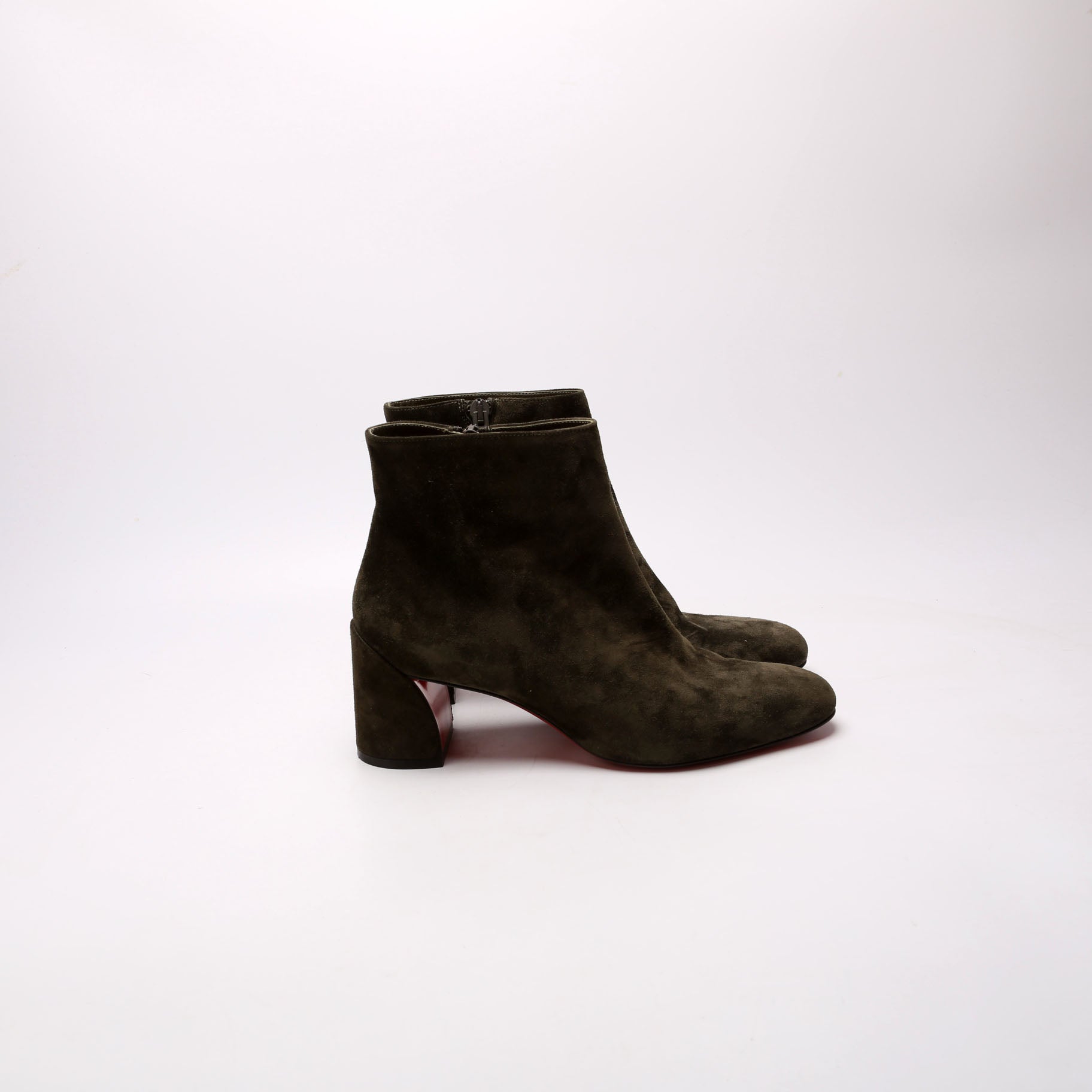 Turela 55MM Suede Ankle Boots Size 38 Green