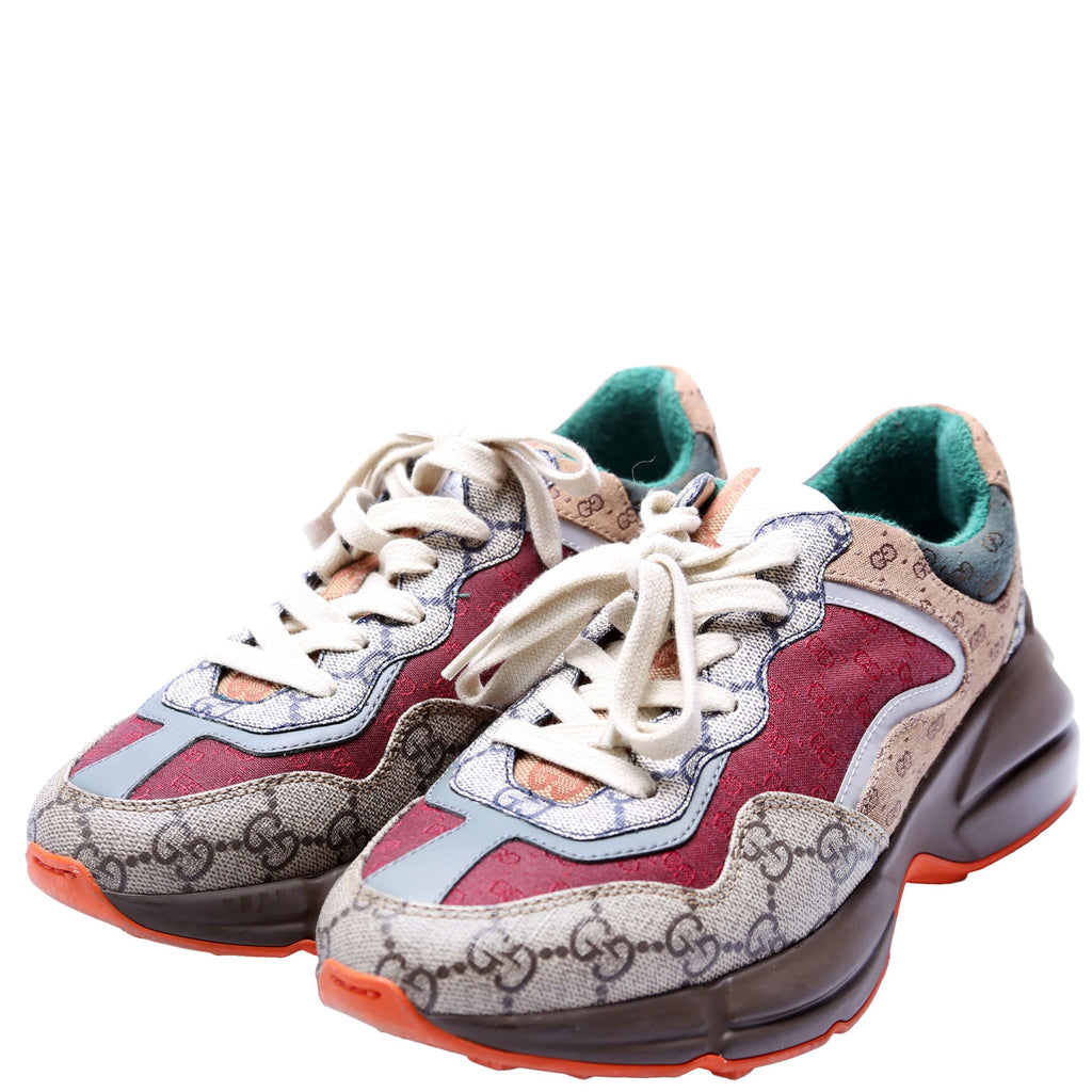 Rhyton Mixed GG Sneakers Size 37 Multicolor
