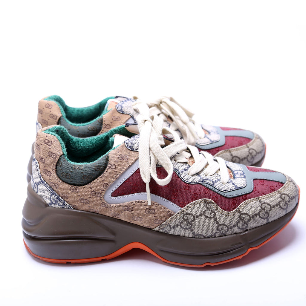 Rhyton Mixed GG Sneakers Size 37 Multicolor