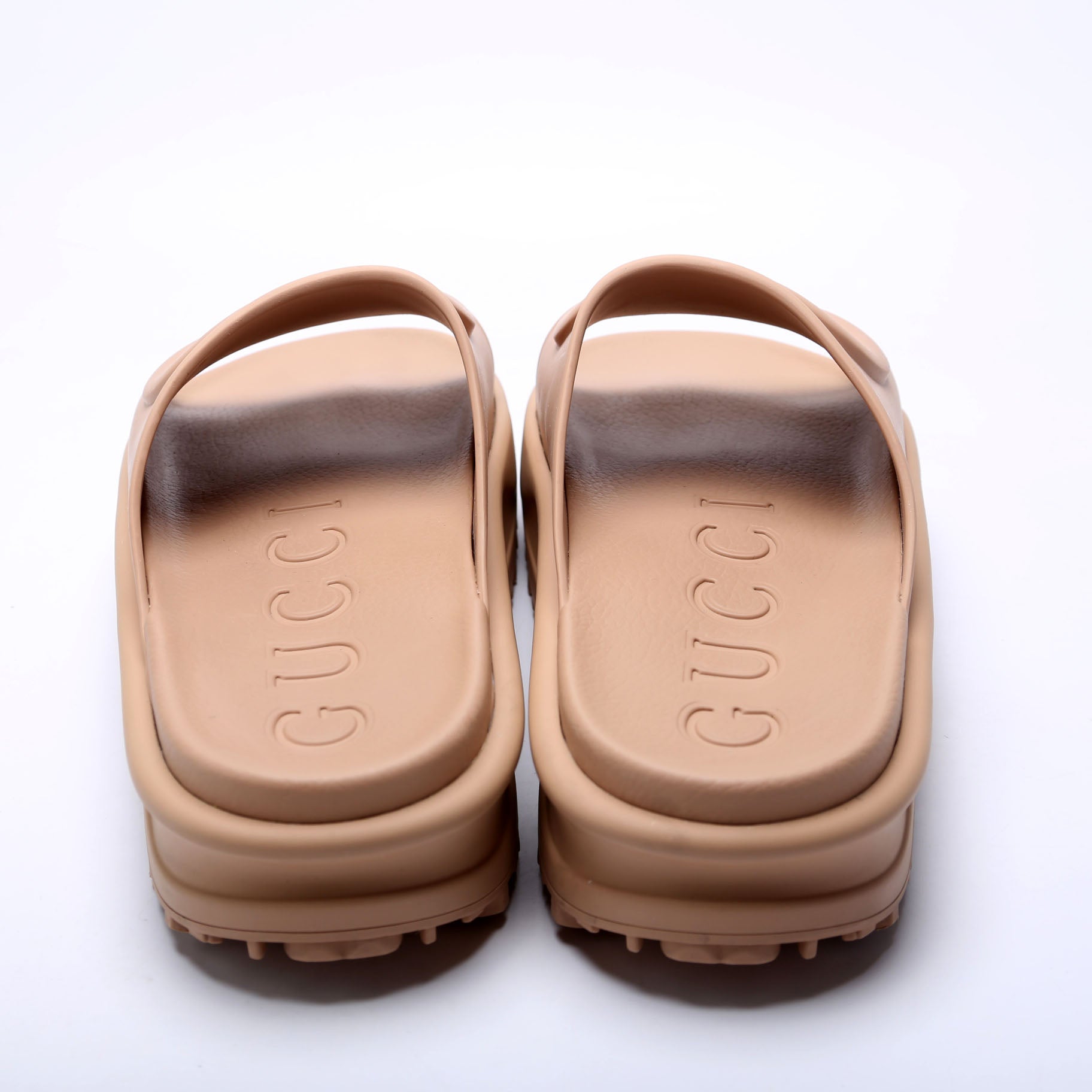 Interlocking G Rubber Platform Slides Mens Size 7